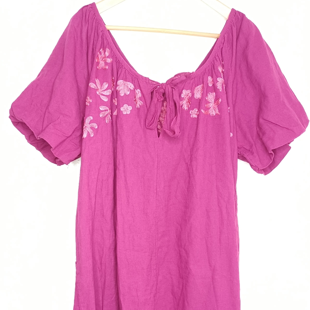 NWT Free People Fiona Embroidered Mini Dress - Picture 10 of 15